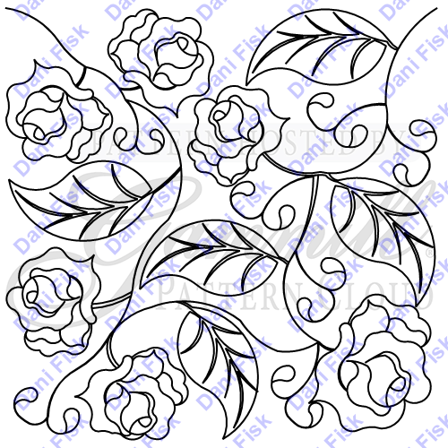 2 color floral 2 super block